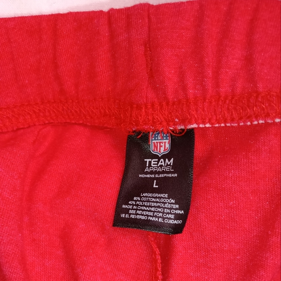 🆕NFL NY Giants Pajama Pants Womens Size Large Red & Blue - Picture 8 of 10
